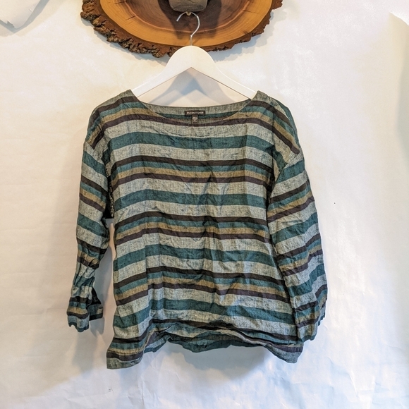 Eileen Fisher Striped Women's Top - Picture 3 of 8